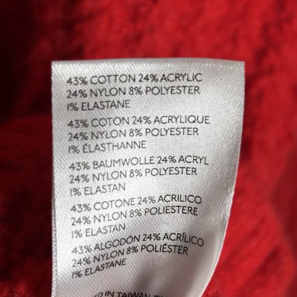 Maeve By Anthropologie Red Cowl Neckline Pullover Oversized Knit Sweater Size S - Picture 6 of 7